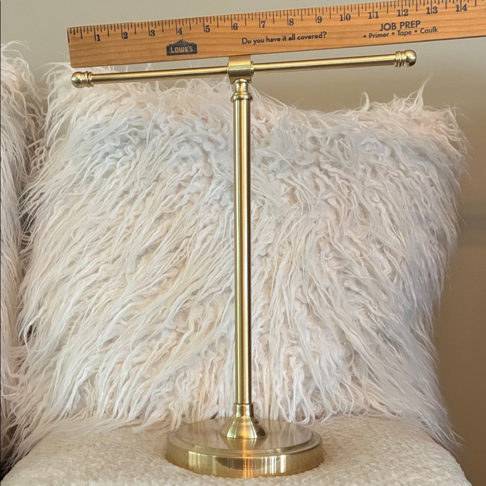 Brass Jewelry T-Bar Display Stand - Gold Finish - Picture 3 of 4